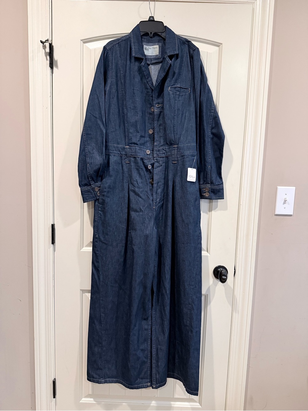 Free People Longline Denim jumpsuit - Dark Blue